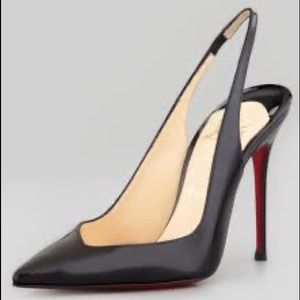 Christian Louboutin Fleuve 100 Patent leather slingback pumps 37.5